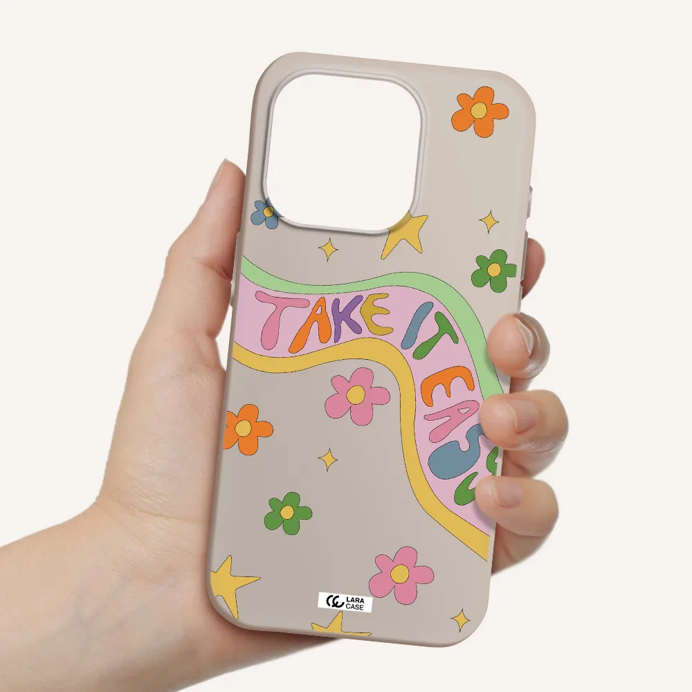 Take It Easy Apple Iphone 15 Pro Silicone Stone Case