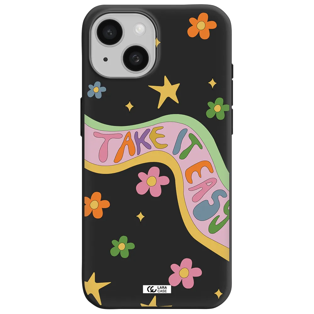 Take It Easy Apple iPhone 15 Silicone black Case