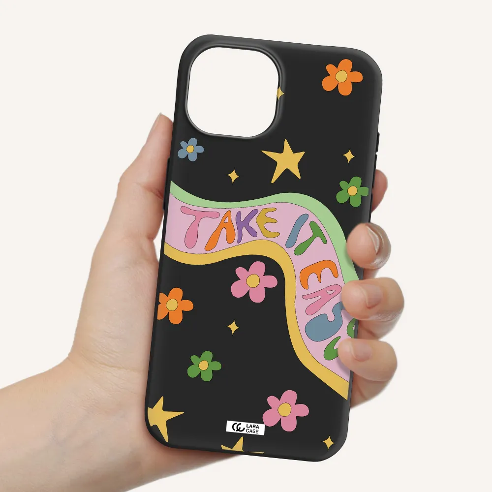 Take It Easy Apple iPhone 15 Silicone black Case