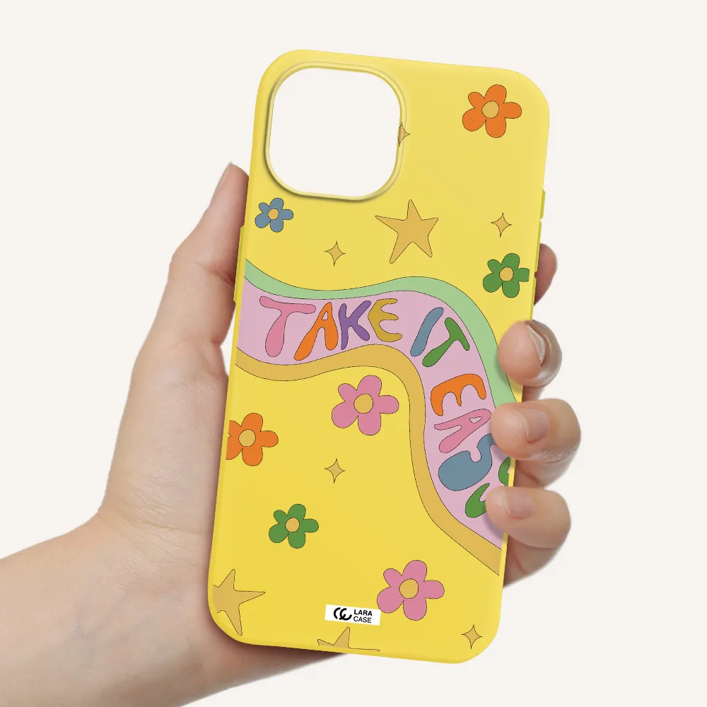 Take It Easy Apple iPhone 15 Silicone canary yellow Case