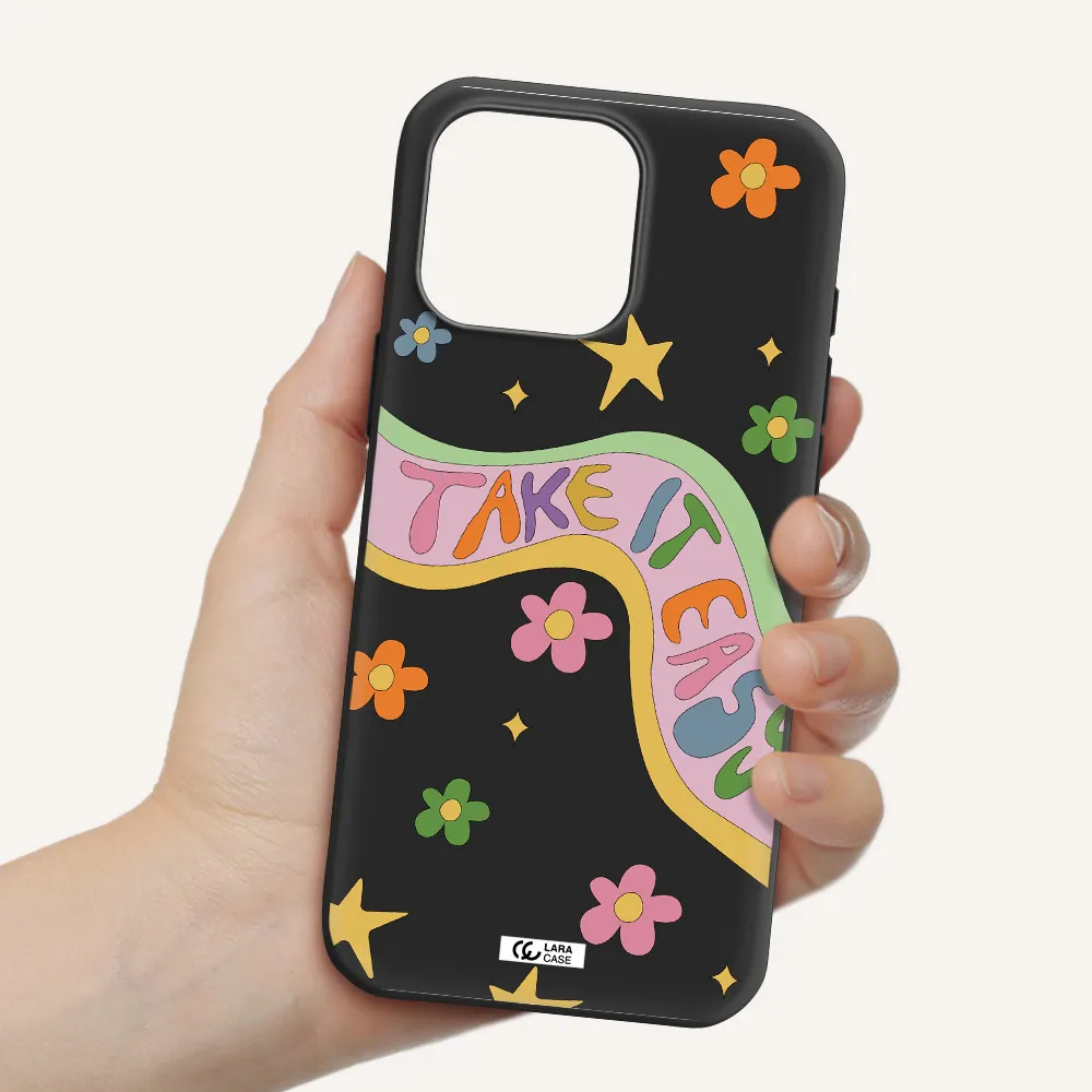 Take It Easy Apple Iphone 16 Pro Max Silicone Black Case