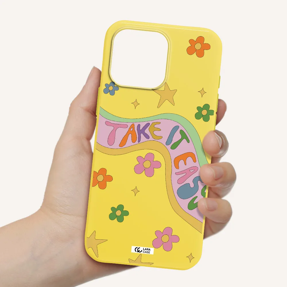 Take It Easy Apple Iphone 16 Pro Max Silicone Canary Yellow Case