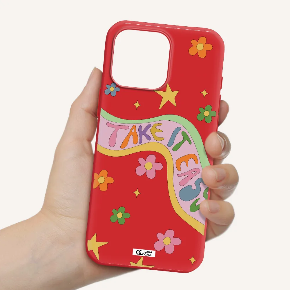 Take It Easy Apple Iphone 16 Pro Max Silicone Imperial Red Case