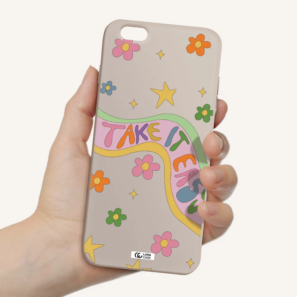 Take It Easy Apple iPhone 6 plus Silicone Stone Case