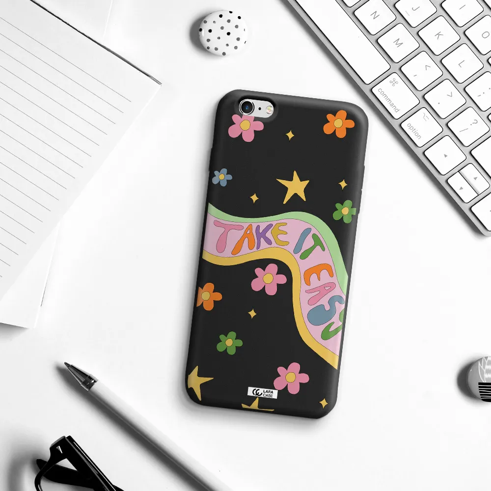 Take It Easy Apple iPhone 6 s plus Silicone black Case