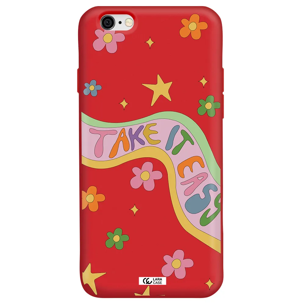 Take It Easy Apple iPhone 6 Silicone Imperial Red Case