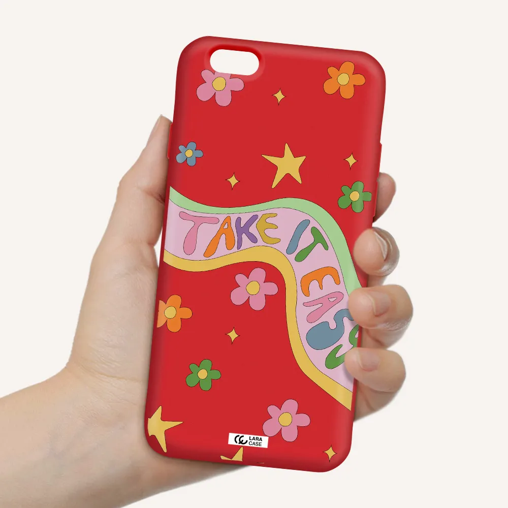 Take It Easy Apple iPhone 6 Silicone Imperial Red Case
