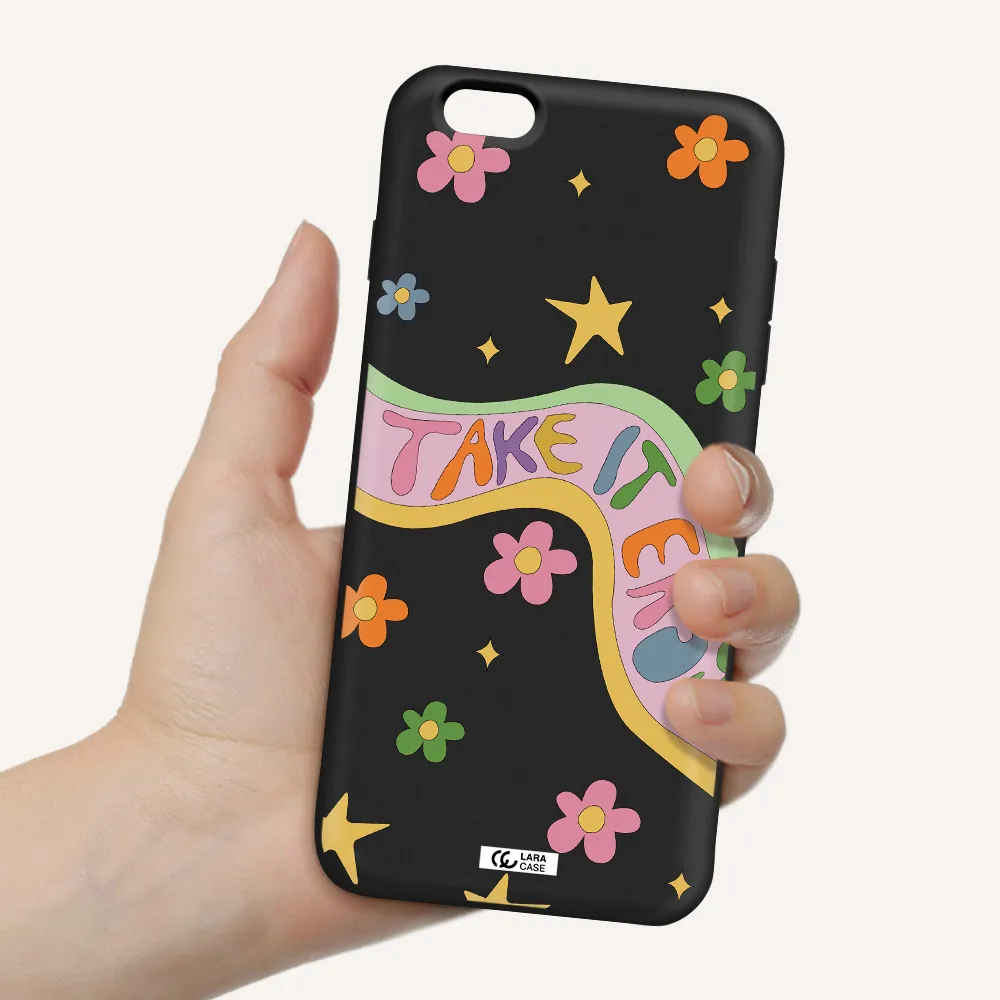 Take It Easy Apple iPhone 6S Silicone black Case