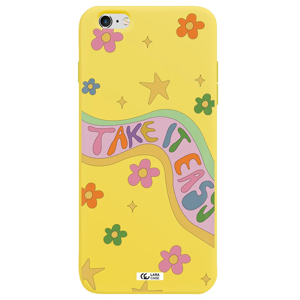 Take It Easy Apple iPhone 6S Silicone canary yellow Case