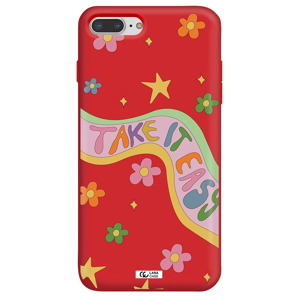 Take It Easy Apple iPhone 7 plus Silicone Imperial Red Case