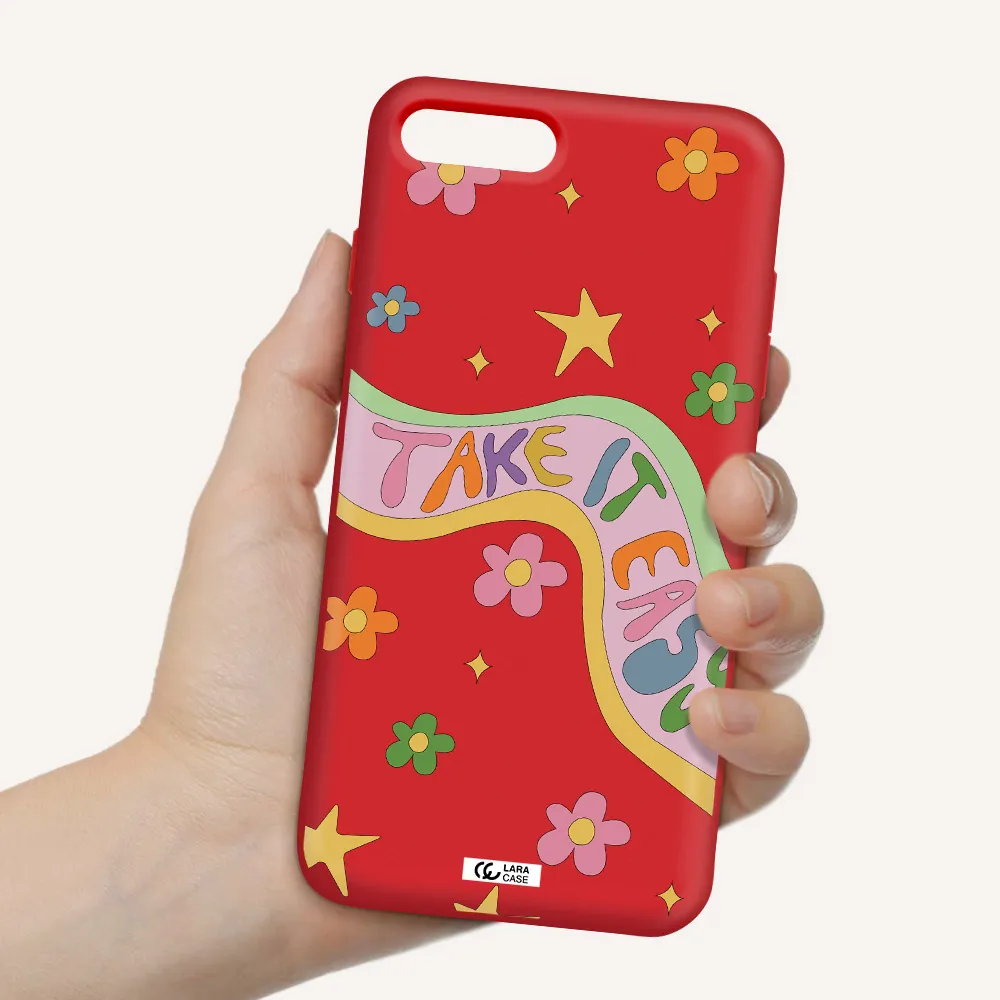 Take It Easy Apple iPhone 7 plus Silicone Imperial Red Case