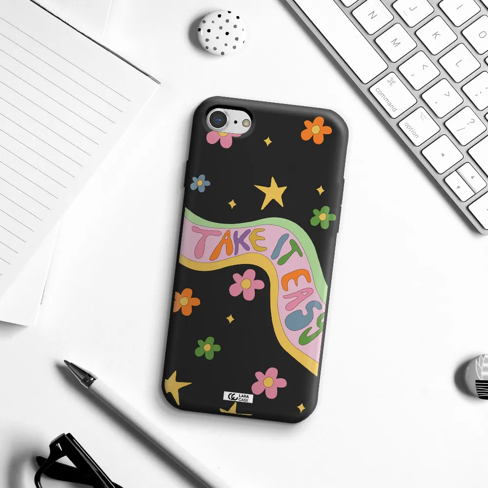 Take It Easy Apple iPhone 7 Silicone black Case