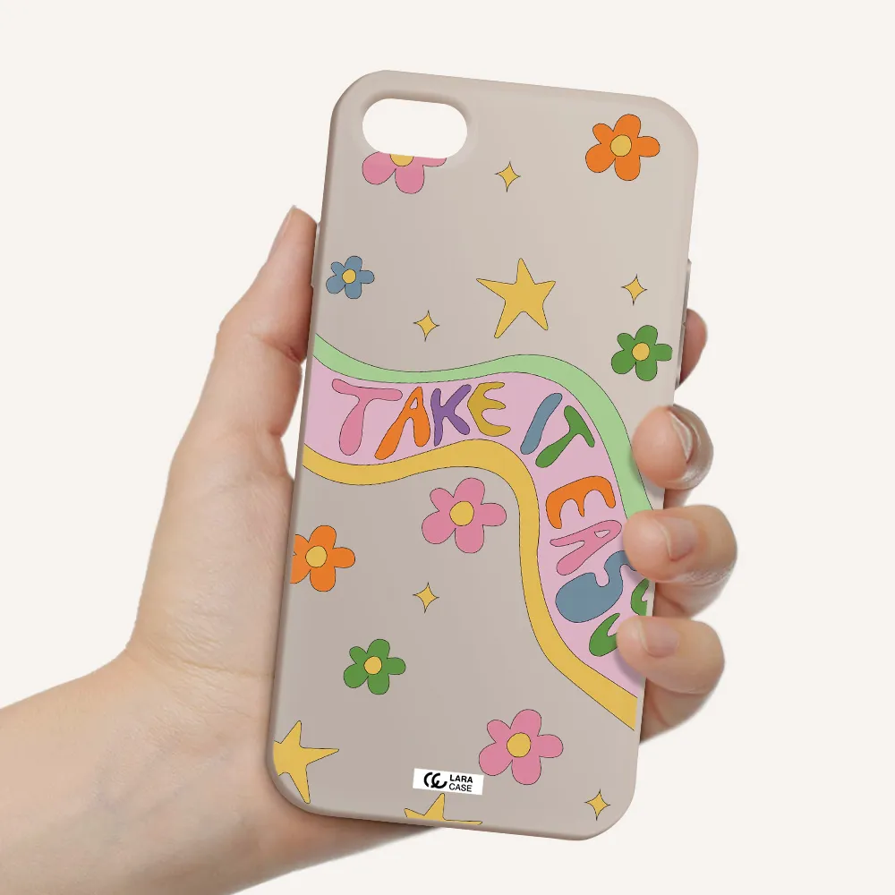 Take It Easy Apple iPhone 7 Silicone Stone Case