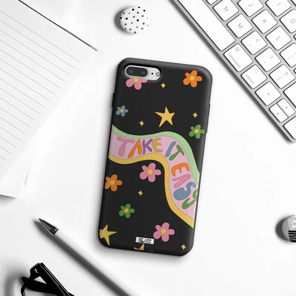 Take It Easy Apple iPhone 8 plus Silicone black Case