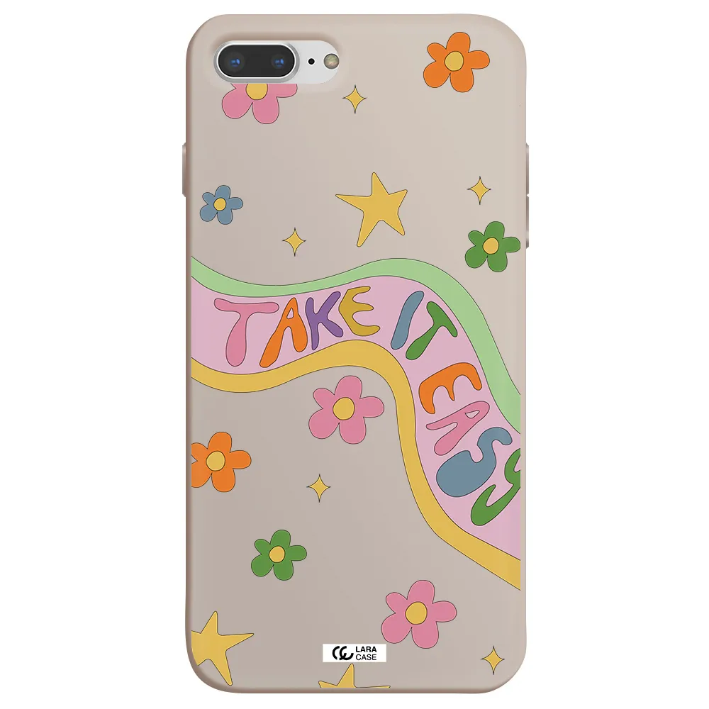 Take It Easy Apple iPhone 8 plus Silicone Stone Case