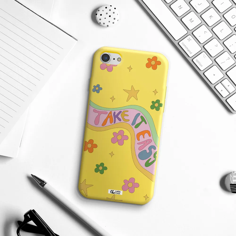 Take It Easy Apple iPhone 8 Silicone canary yellow Case