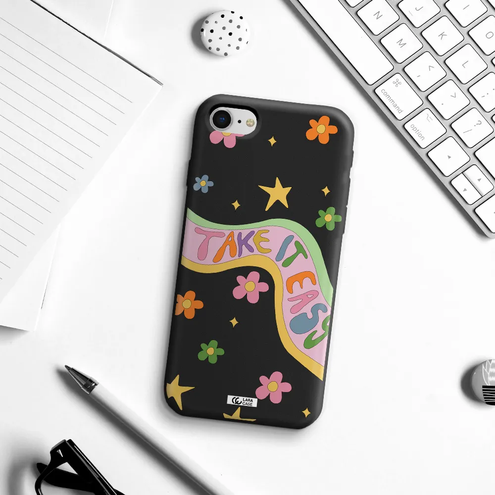 Take It Easy Apple iPhone se 2020 Silicone black Case
