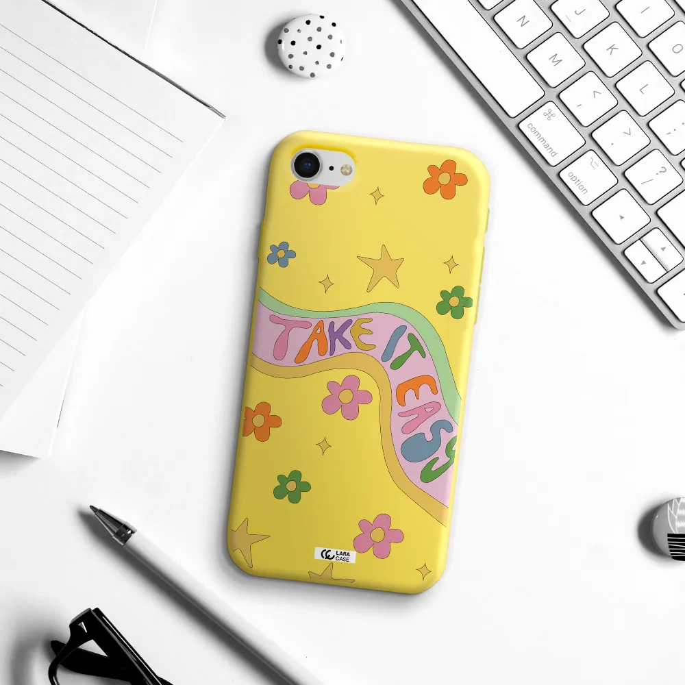 Take It Easy Apple iPhone se 2020 Silicone canary yellow Case
