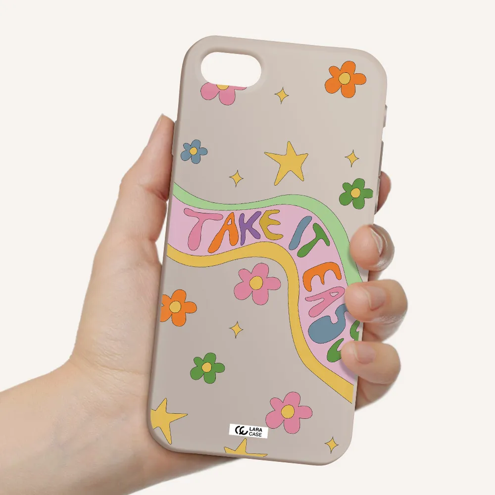 Take It Easy Apple iPhone se 2020 Silicone Stone Case