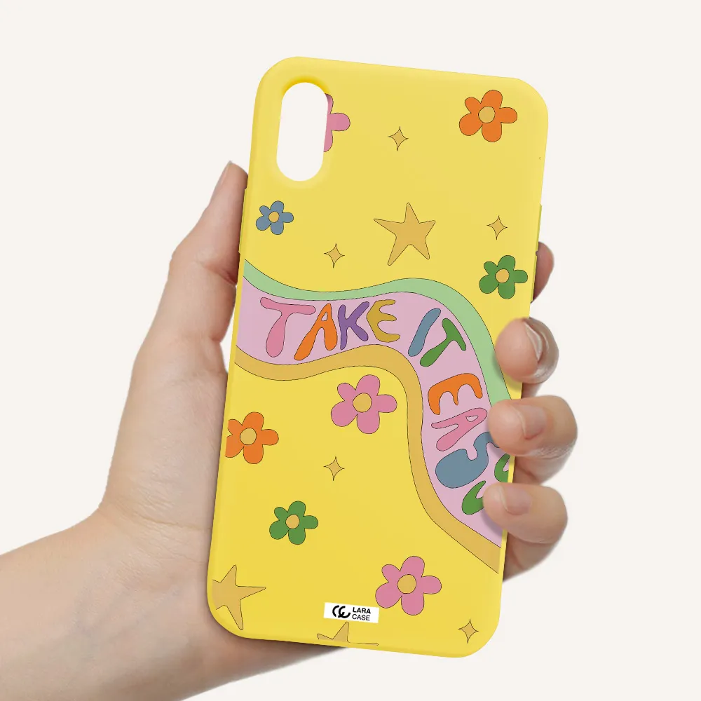 Take It Easy Apple iPhone X Silicone canary yellow Case