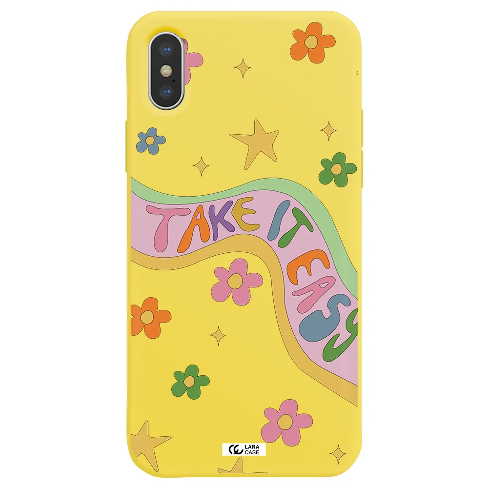 Take It Easy Apple iPhone XS Silicone canary yellow Case