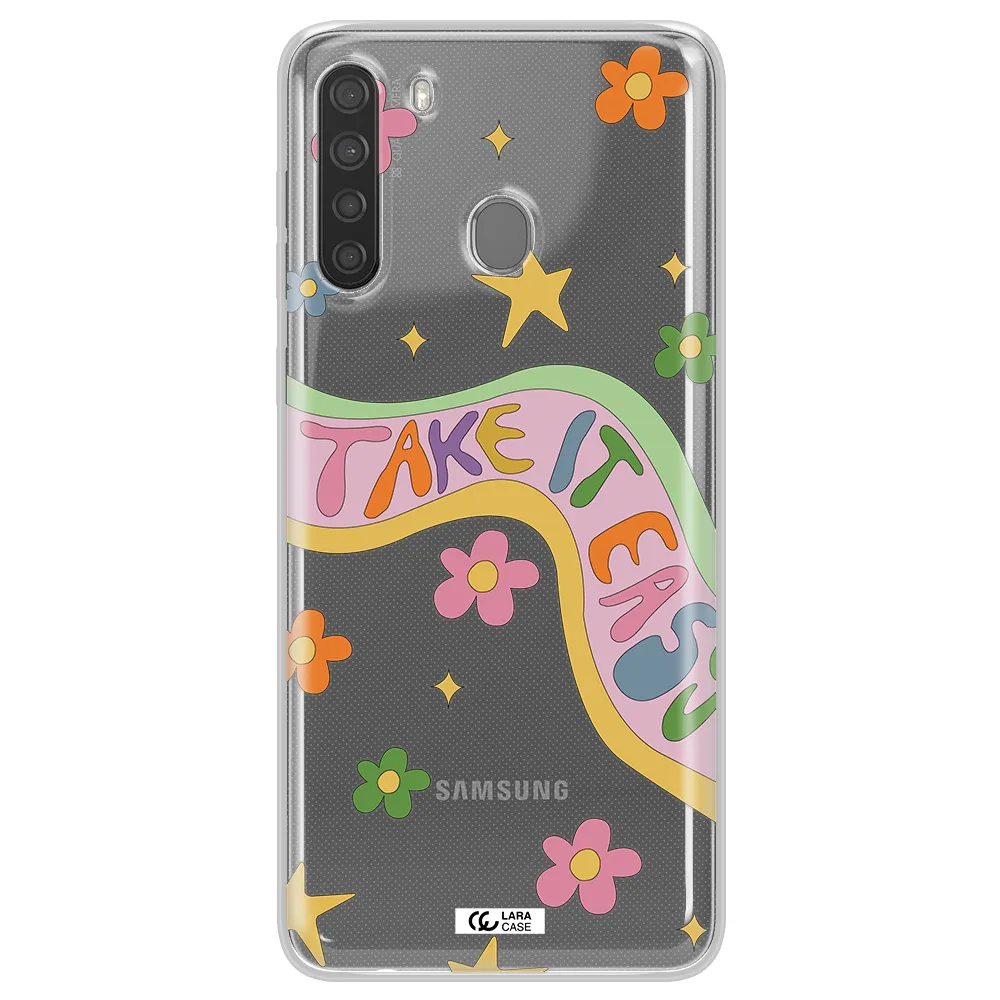 Take It Easy Samsung A21 Clear TPU Case