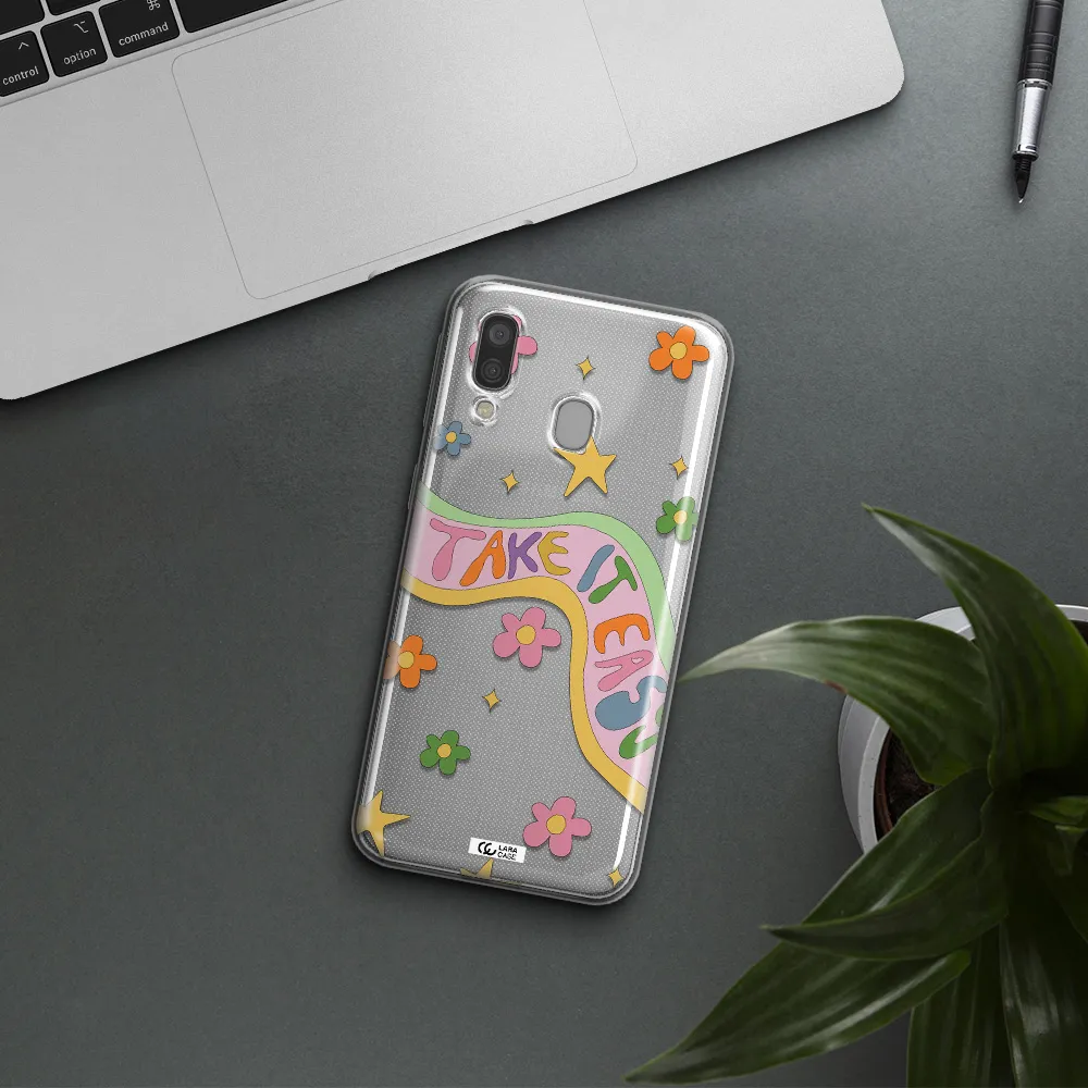 Take It Easy Samsung A40 Clear TPU Case