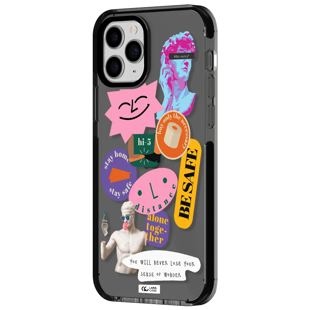 Be Safe Apple iPhone 11 pro impact Smoke Black Case