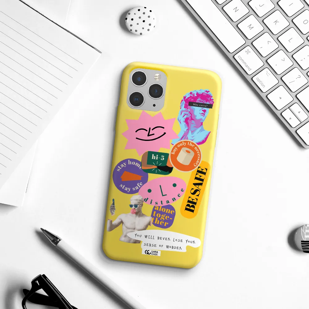 Be Safe Apple iPhone 11 pro max Silicone canary yellow Case