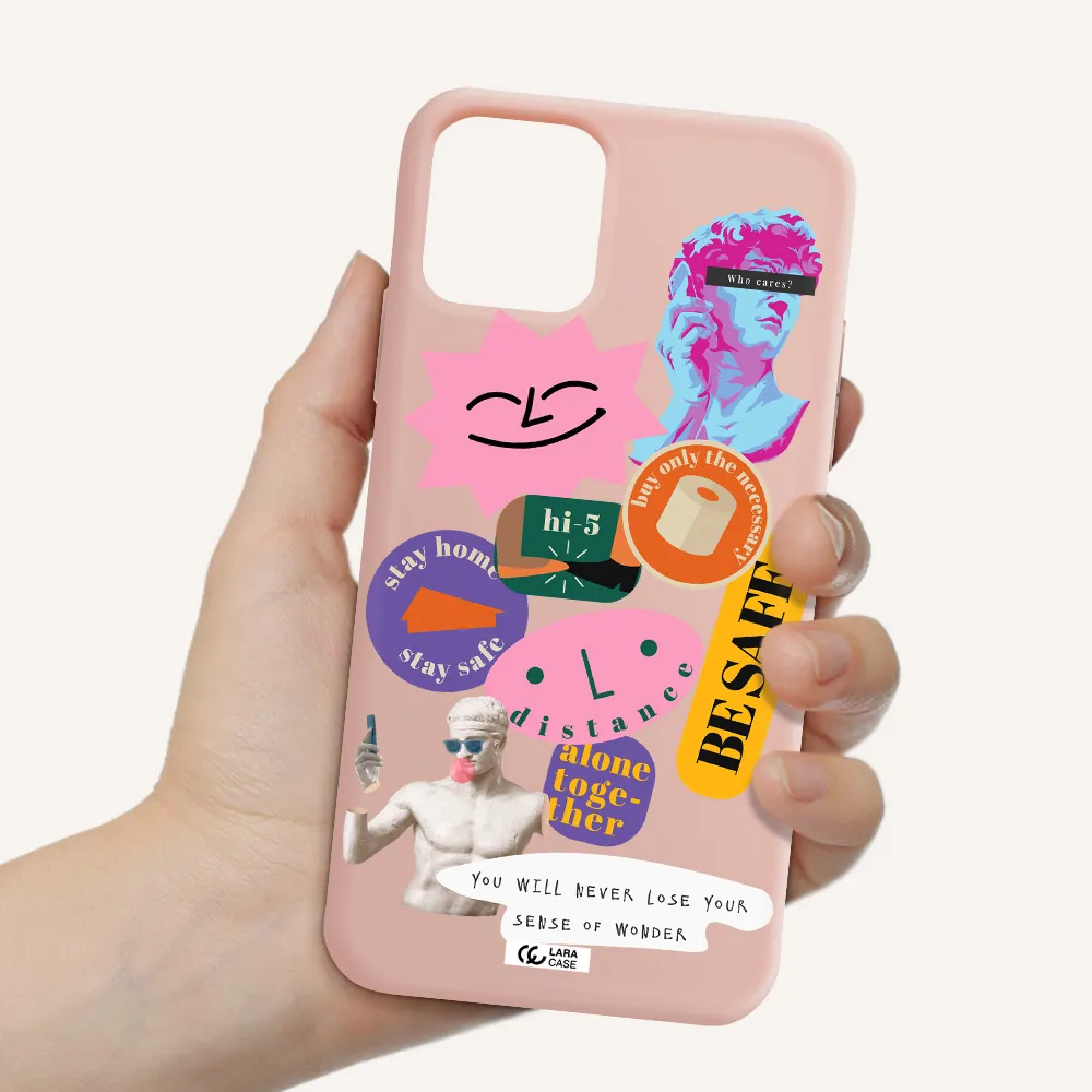 Be Safe Apple iPhone 11 pro max Silicone pastel pink Case