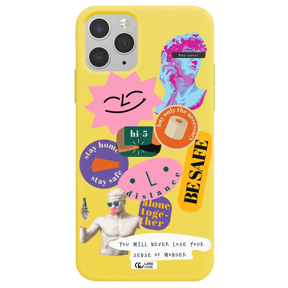 Be Safe Apple iPhone 11 pro Silicone canary yellow Case