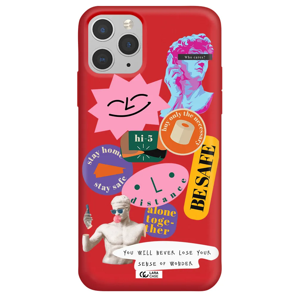 Be Safe Apple iPhone 11 pro Silicone Imperial Red Case