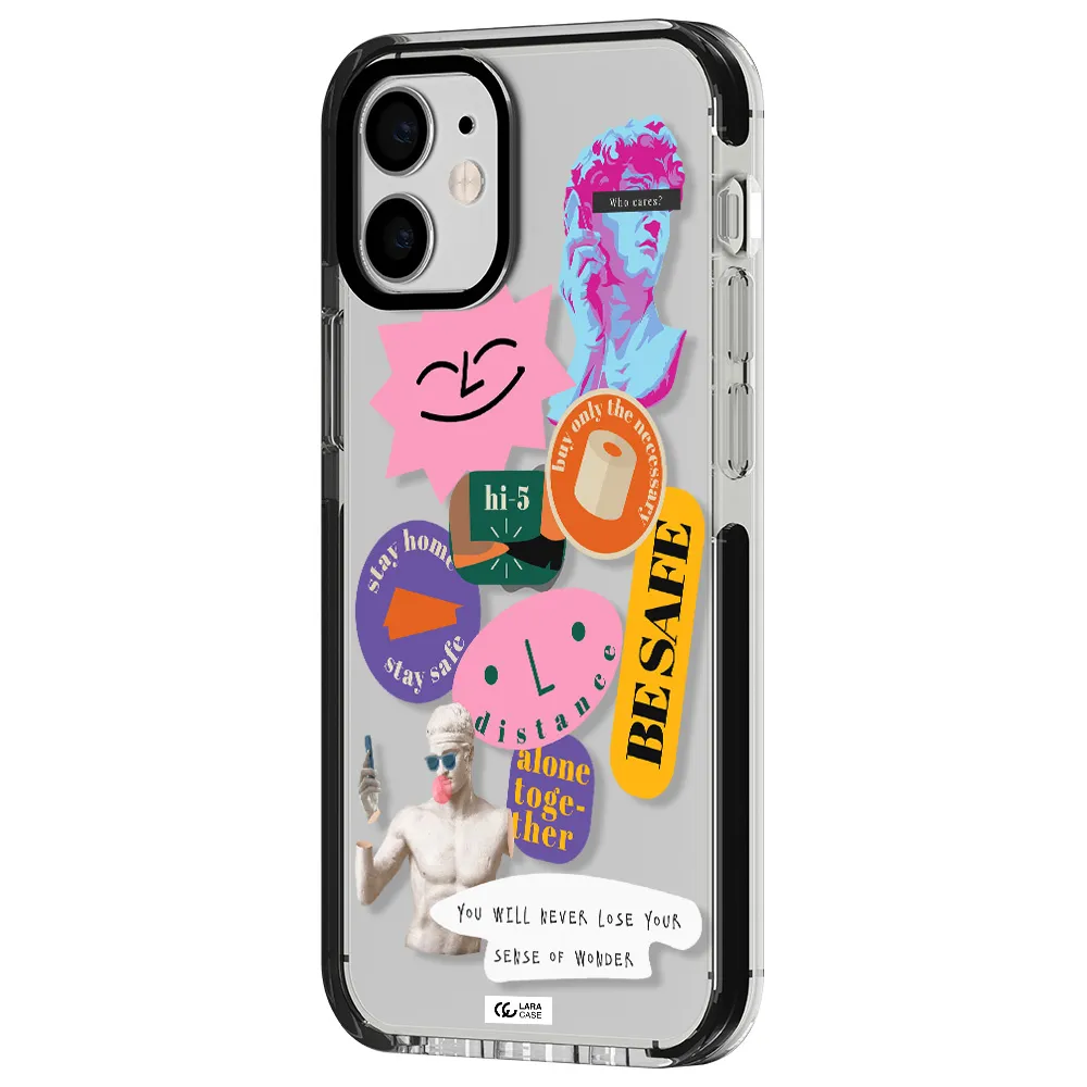 Be Safe Apple iPhone 12 mini impact black border Case