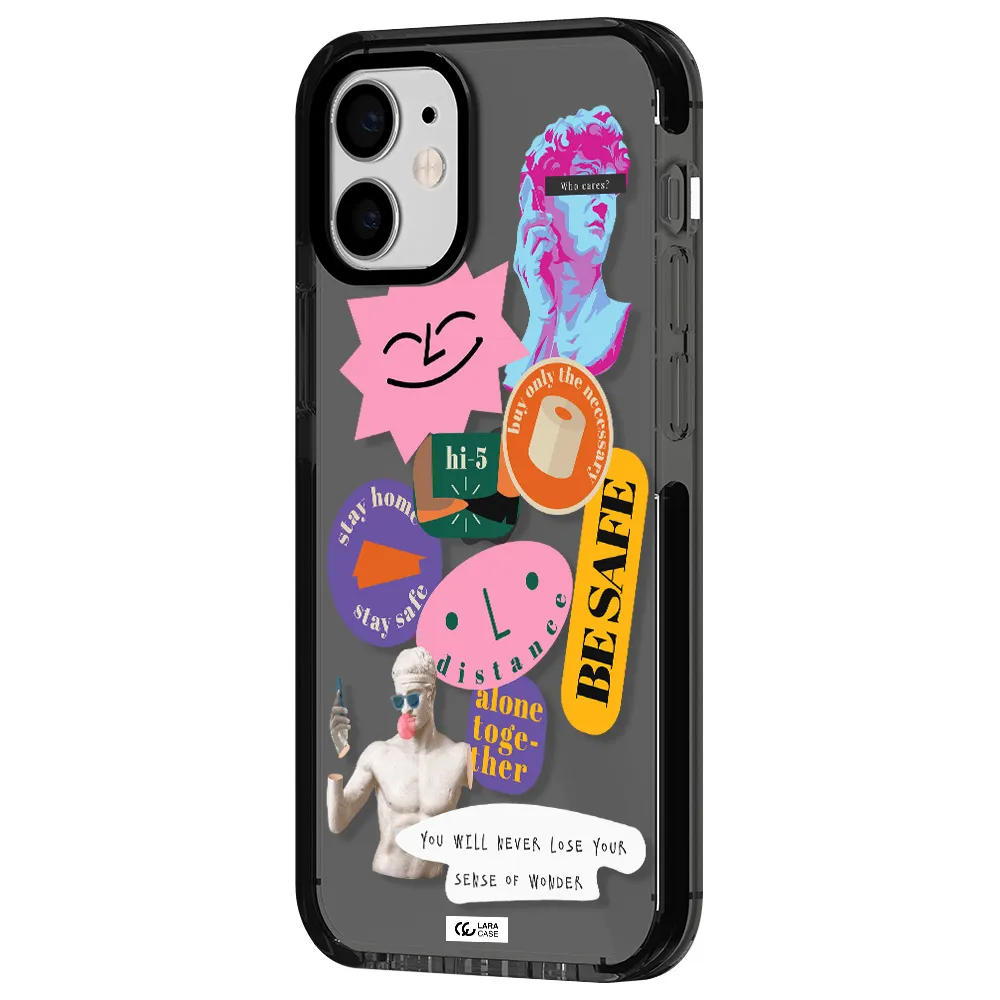 Be Safe Apple iPhone 12 mini impact Smoke Black Case