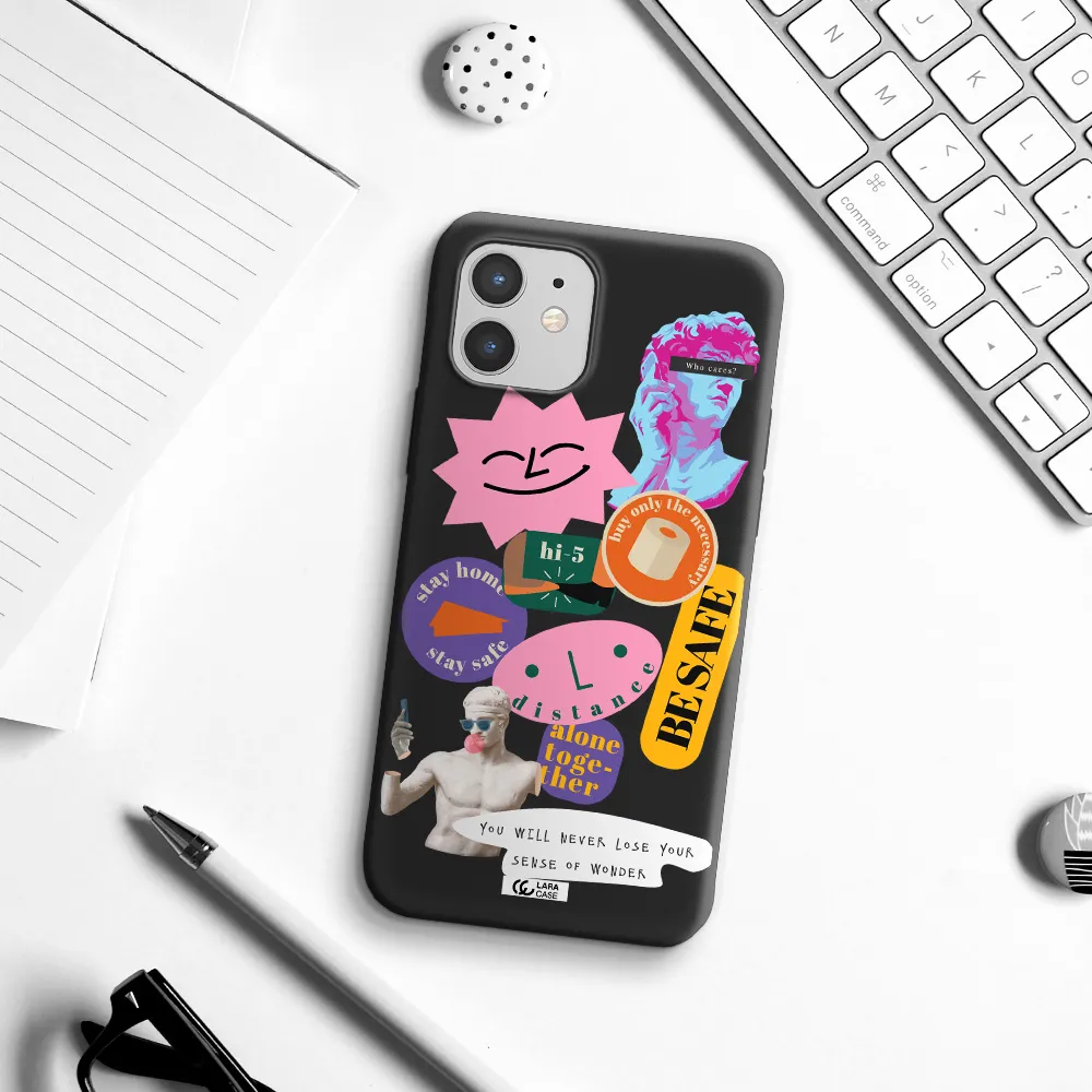 Be Safe Apple iPhone 12 mini Silicone black Case