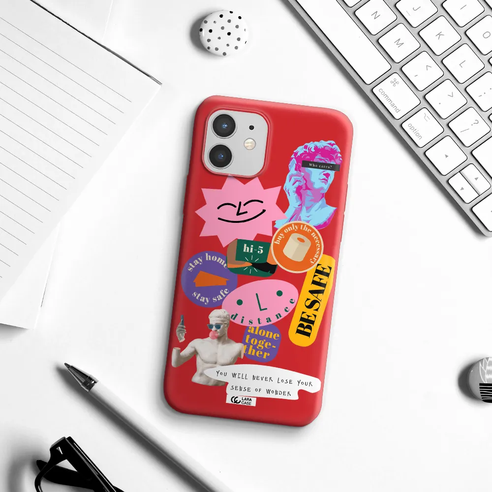 Be Safe Apple iPhone 12 mini Silicone Imperial Red Case