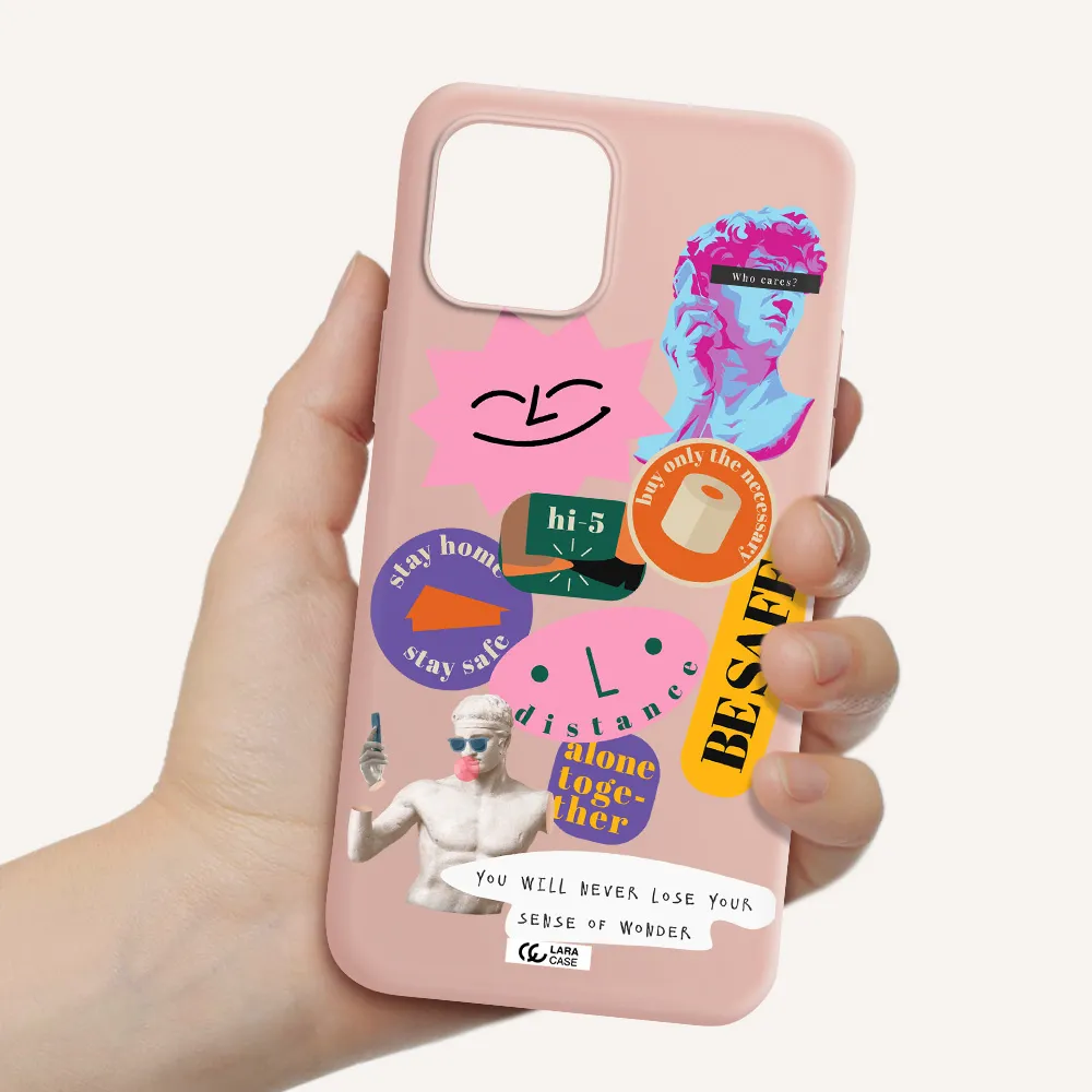 Be Safe Apple iPhone 12 mini Silicone pastel pink Case