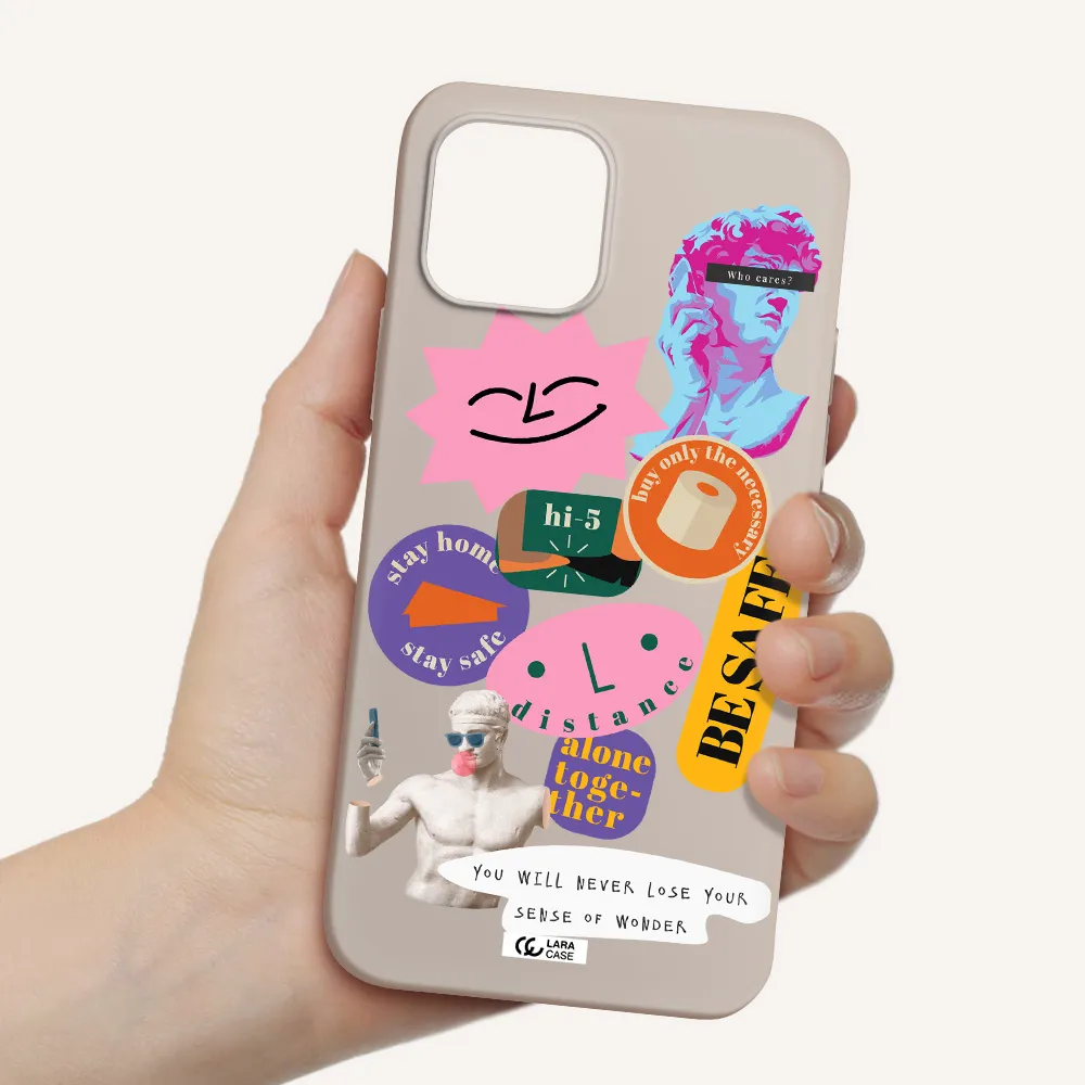 Be Safe Apple iPhone 12 mini Silicone Stone Case