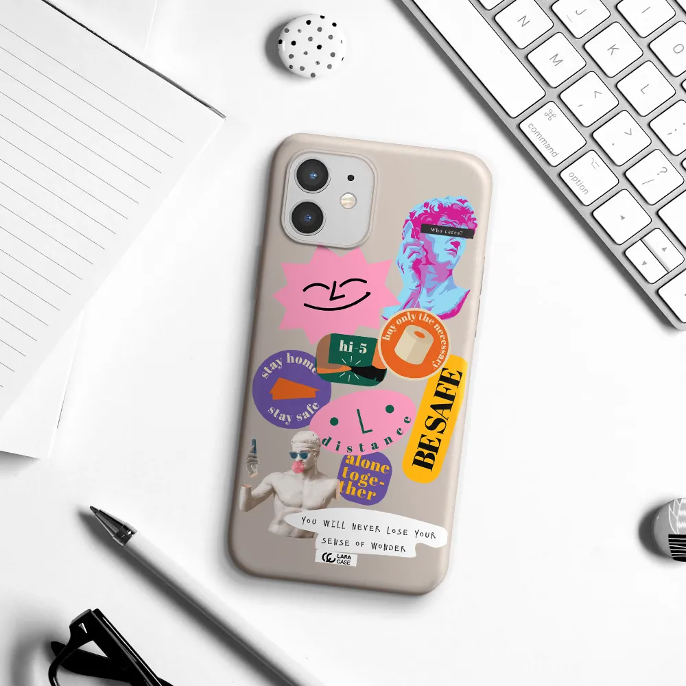 Be Safe Apple iPhone 12 mini Silicone Stone Case