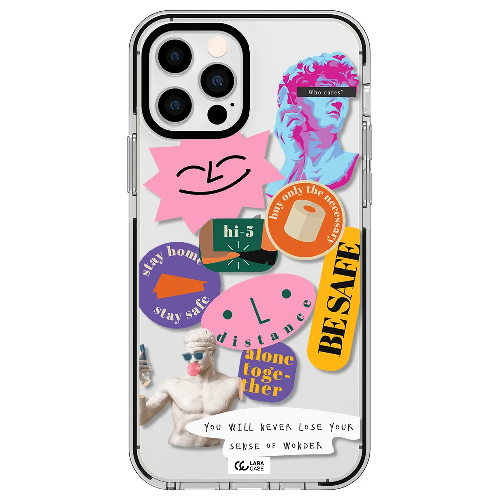 Be Safe Apple iPhone 12 pro impact black border Case