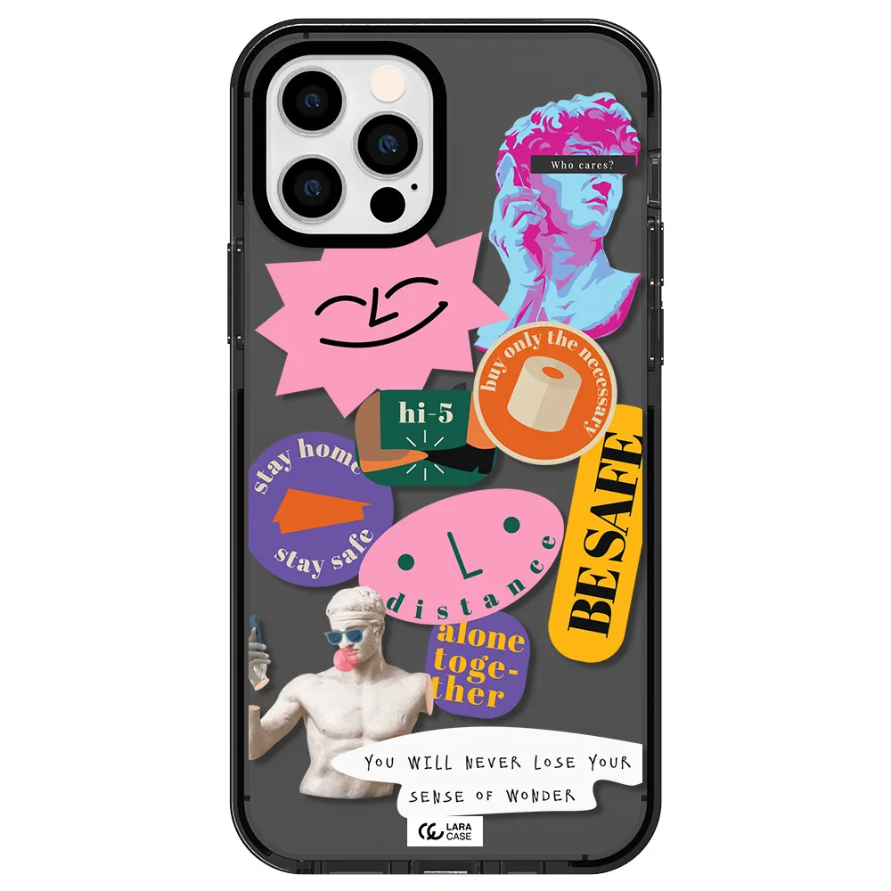 Be Safe Apple iPhone 12 pro impact Smoke Black Case