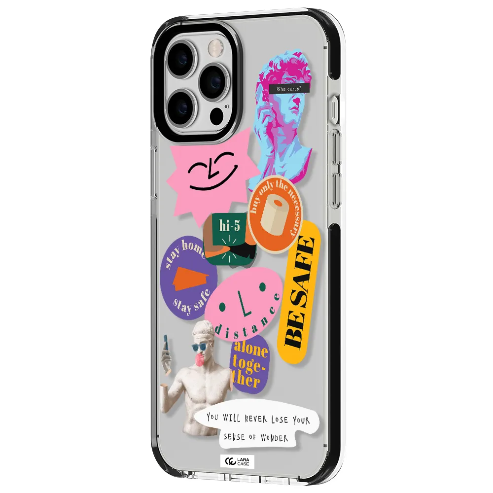 Be Safe Apple iPhone 12 pro max impact black border Case