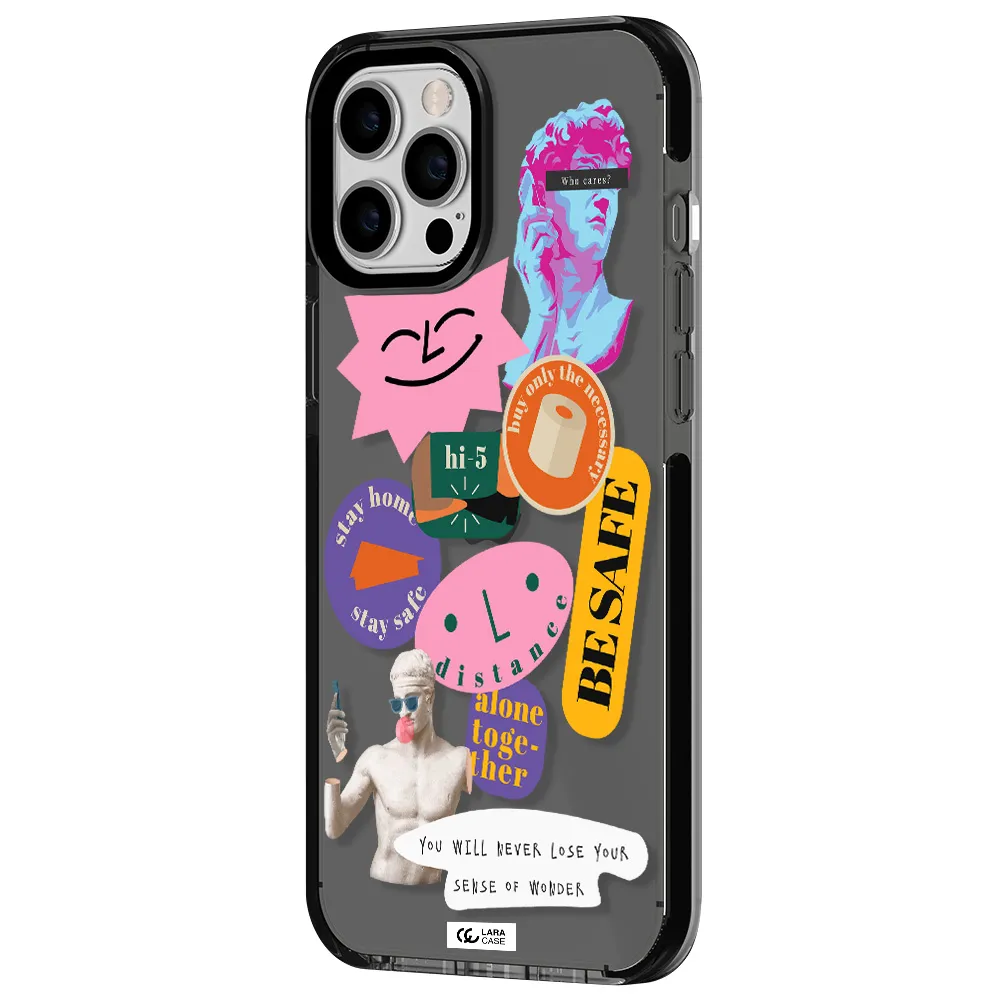 Be Safe Apple iPhone 12 pro max impact Smoke Black Case