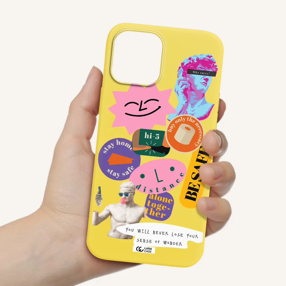 Be Safe Apple iPhone 12 pro max Silicone canary yellow Case