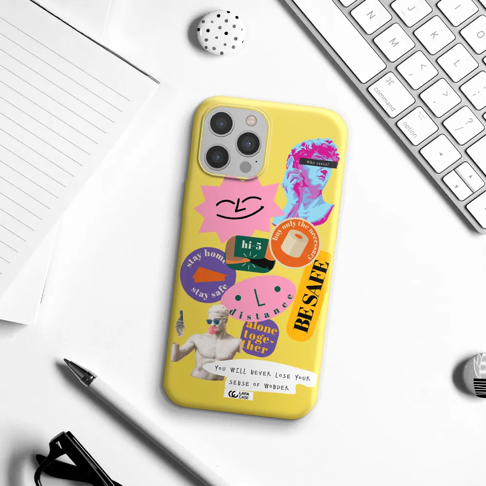 Be Safe Apple iPhone 12 pro max Silicone canary yellow Case