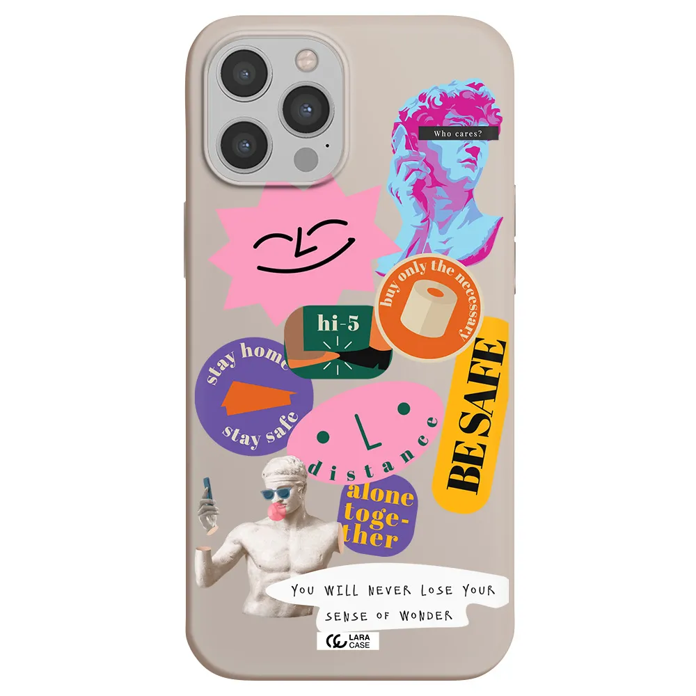 Be Safe Apple iPhone 12 pro max Silicone Stone Case