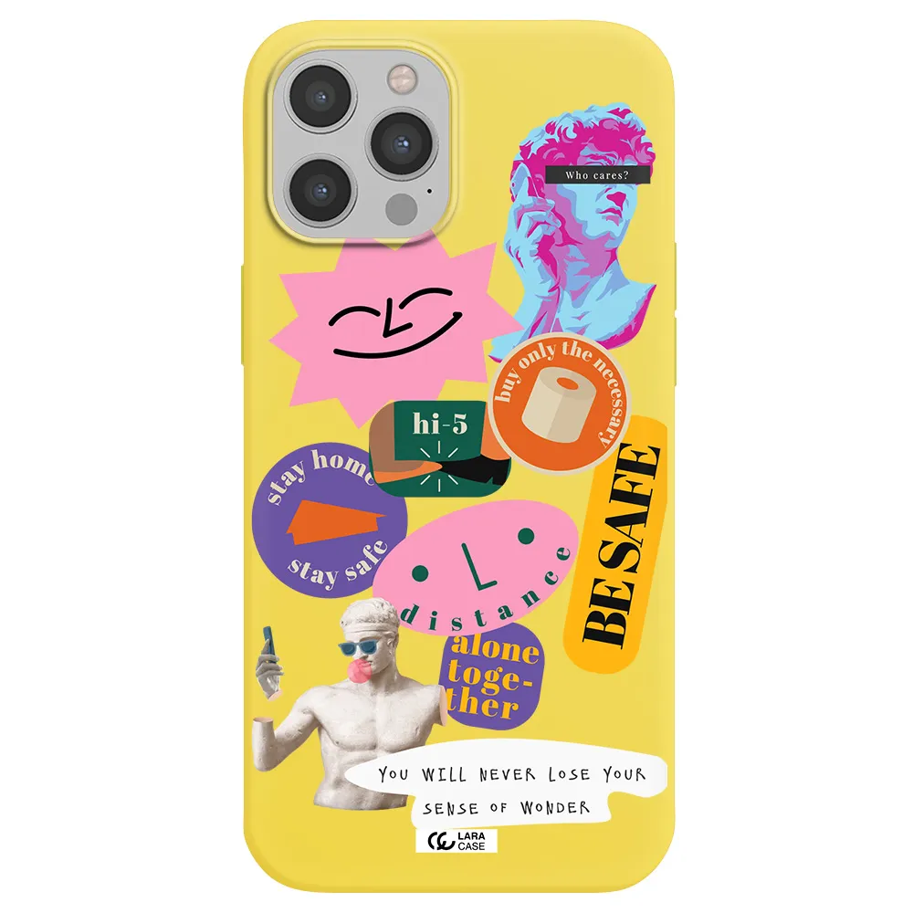 Be Safe Apple iPhone 12 pro Silicone canary yellow Case