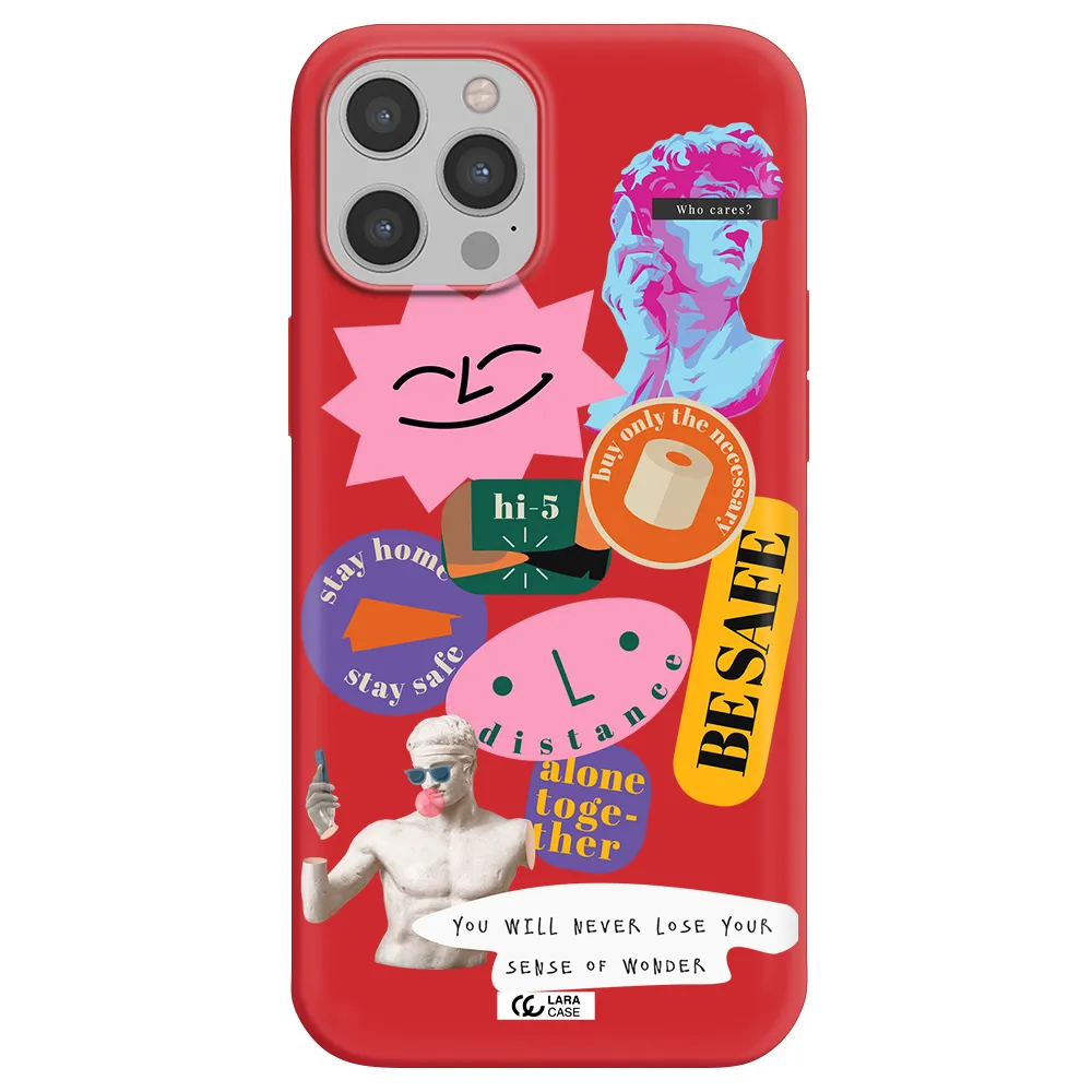 Be Safe Apple iPhone 12 pro Silicone Imperial Red Case