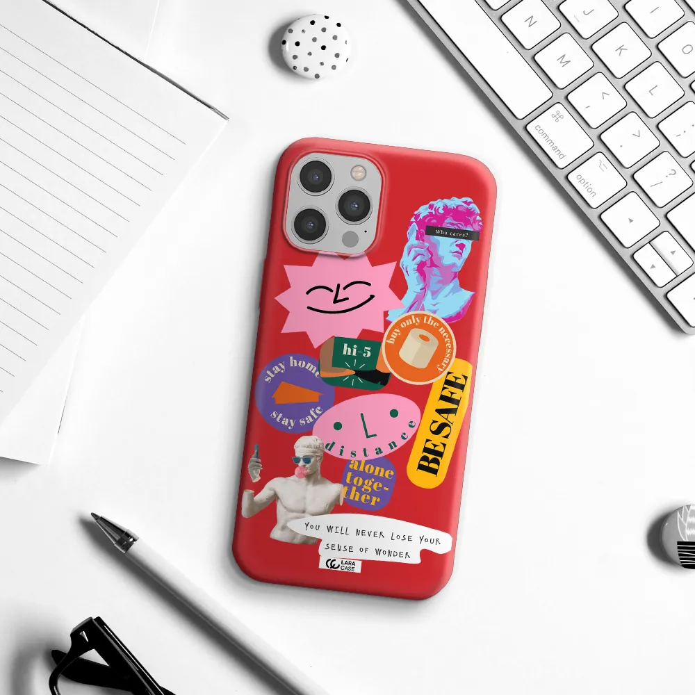 Be Safe Apple iPhone 12 pro Silicone Imperial Red Case