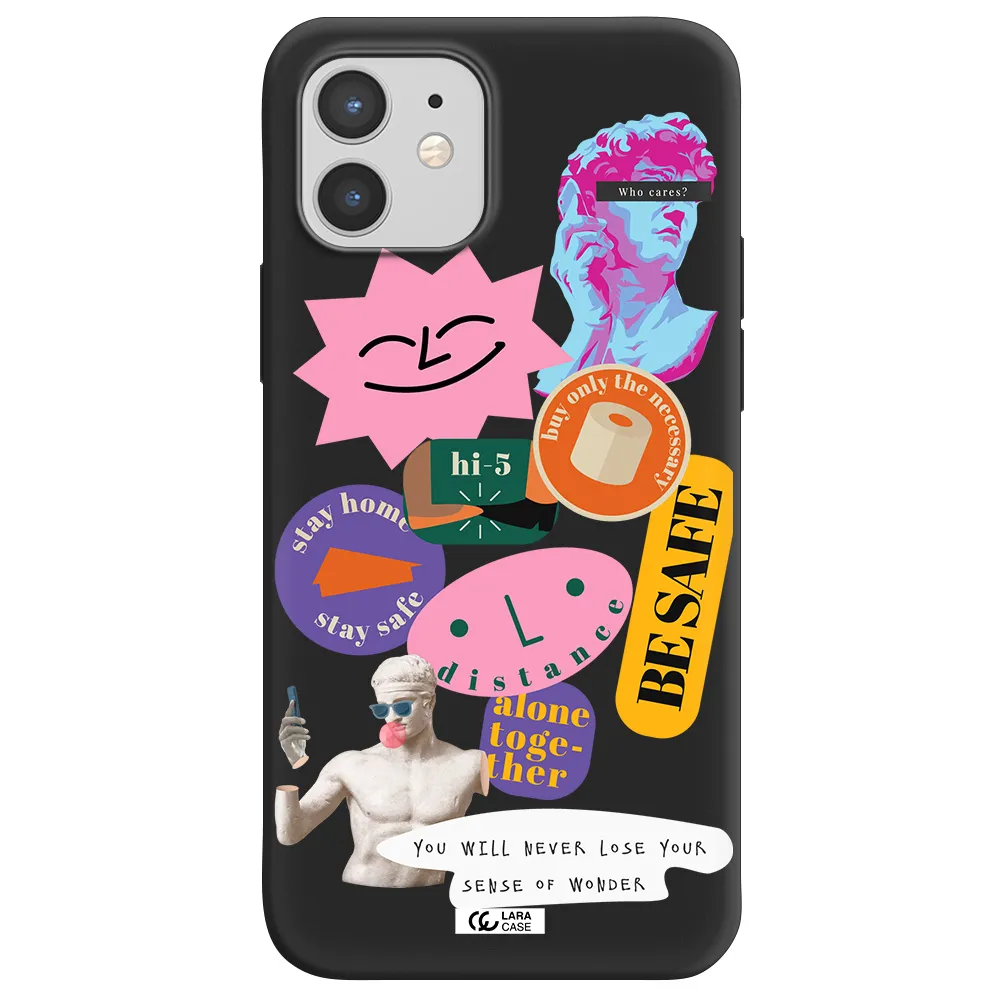 Be Safe Apple iPhone 12 Silicone black Case